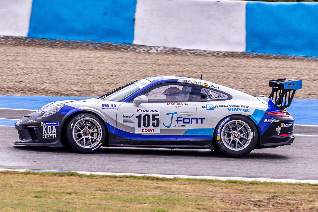 Joan Vinyes – Jaume Font (Porsche GT3) competiran en el Circuit de Barcelona.